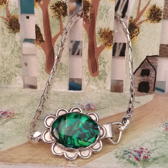 Jewelry - TRIPLET FIRE OPAL WOVEN SS TOGGLE BRACELET
